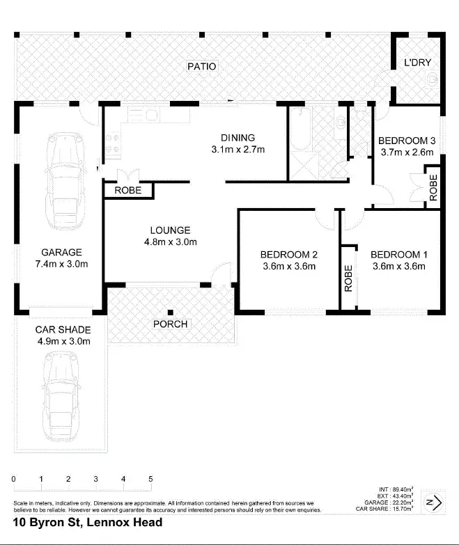 Floorplan of Homely house listing, 10 Byron Street, Lennox Head NSW 2478