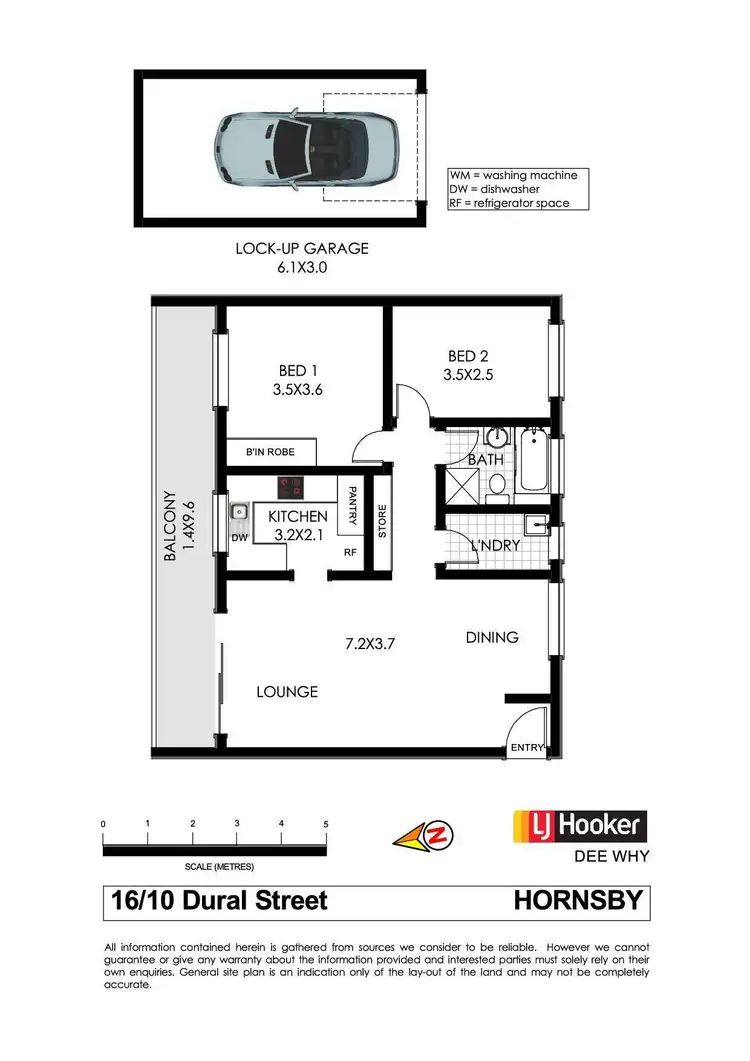Floorplan of Homely unit listing, 16/10-14 Dural Street, Hornsby NSW 2077