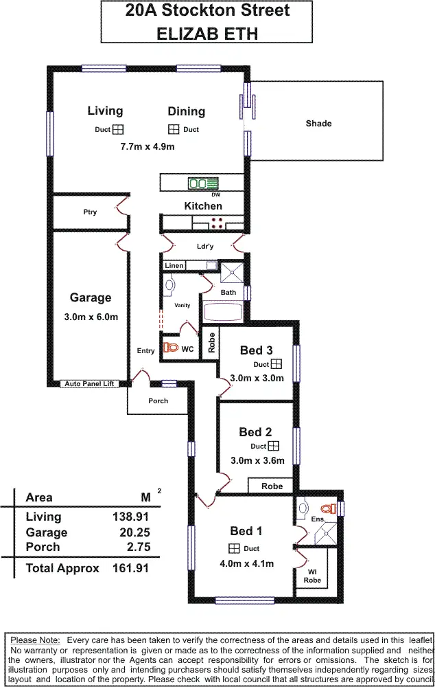 Floorplan of Homely house listing, 20a Stockton Street, Elizabeth SA 5112