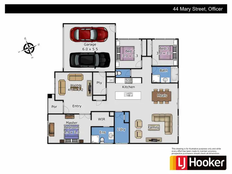 Floorplan of Homely house listing, 44 Mary Street, Officer VIC 3809