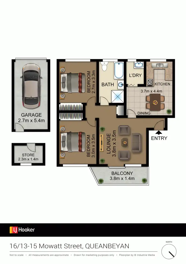 Floorplan of Homely unit listing, 16/13-15 Mowatt Street, Queanbeyan NSW 2620