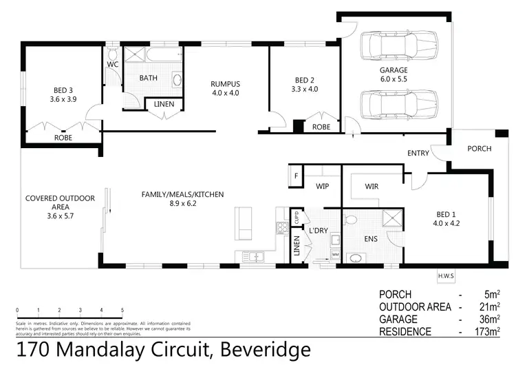 Floorplan of Homely house listing, 170 Mandalay Circuit, Beveridge VIC 3753