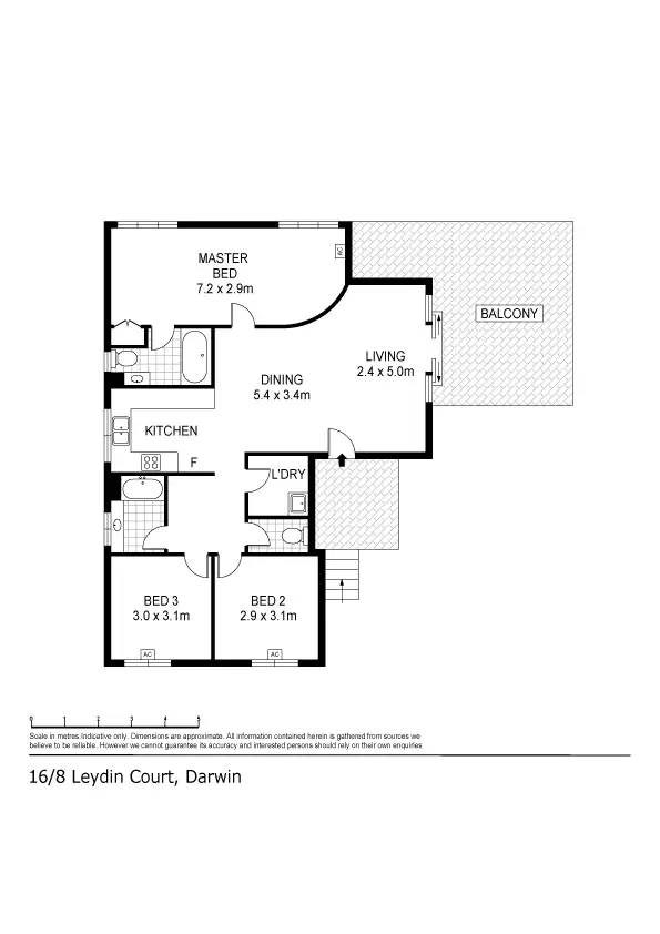 Floorplan of Homely apartment listing, 16/8 Leydin Court, Darwin NT 800