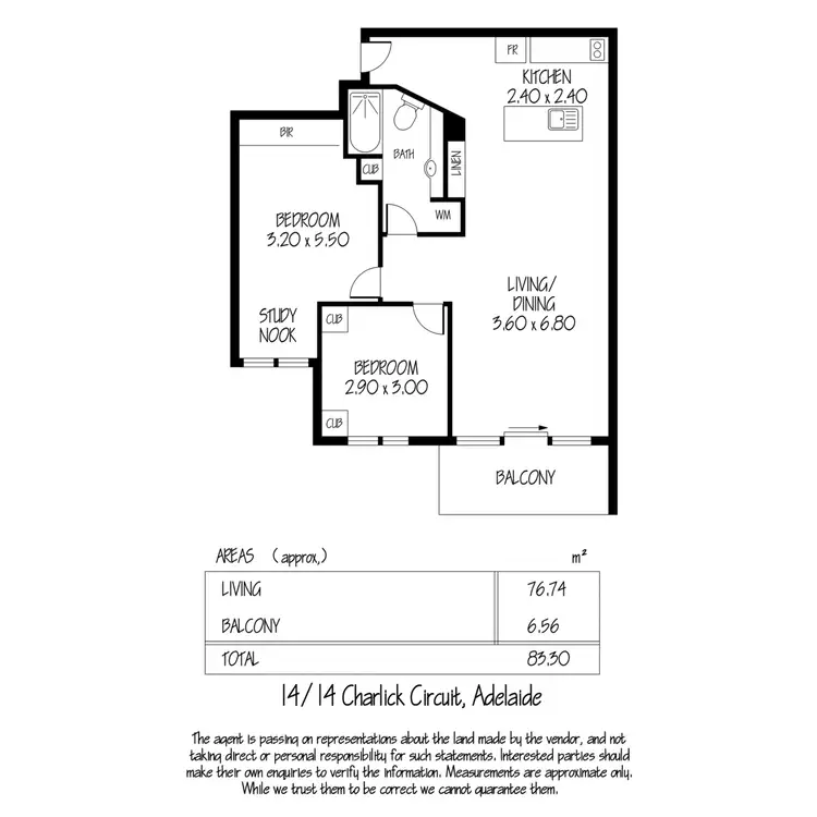 Floorplan of Homely apartment listing, Unit 14/14 Charlick Circuit, Adelaide SA 5000