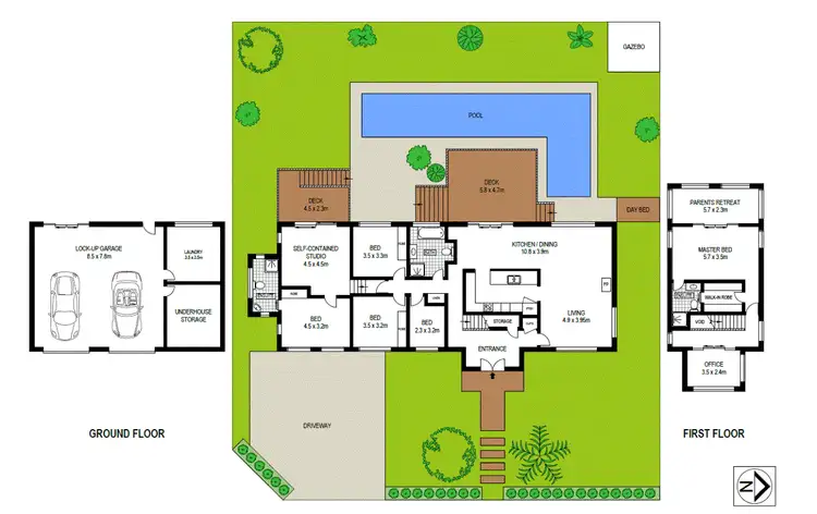 Floorplan of Homely house listing, 6 Hilltop Place, Lennox Head NSW 2478