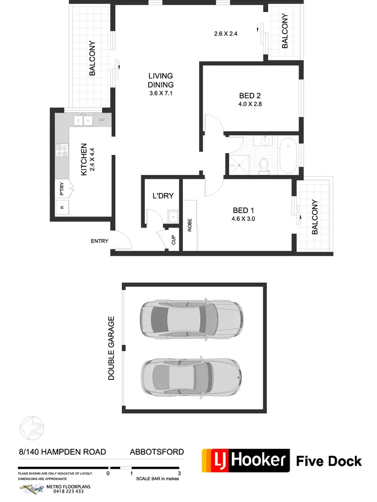 Floorplan of Homely unit listing, 8/140 Hampden Road, Abbotsford NSW 2046