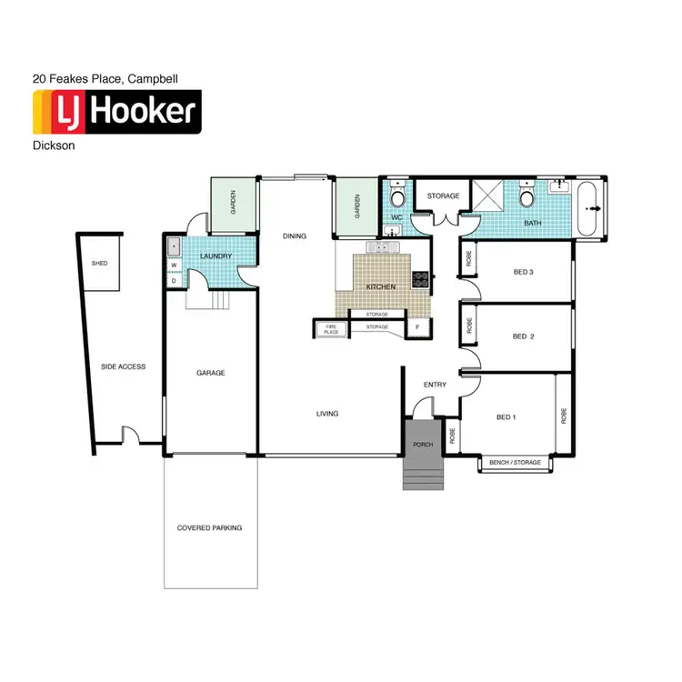 Floorplan of Homely house listing, 20 Feakes Place, Campbell ACT 2612