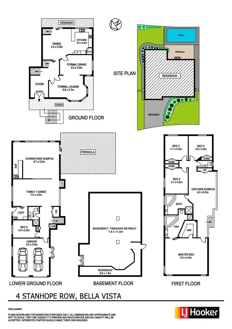 Floorplan of Homely house listing, 4 Stanhope Row, Bella Vista NSW 2153