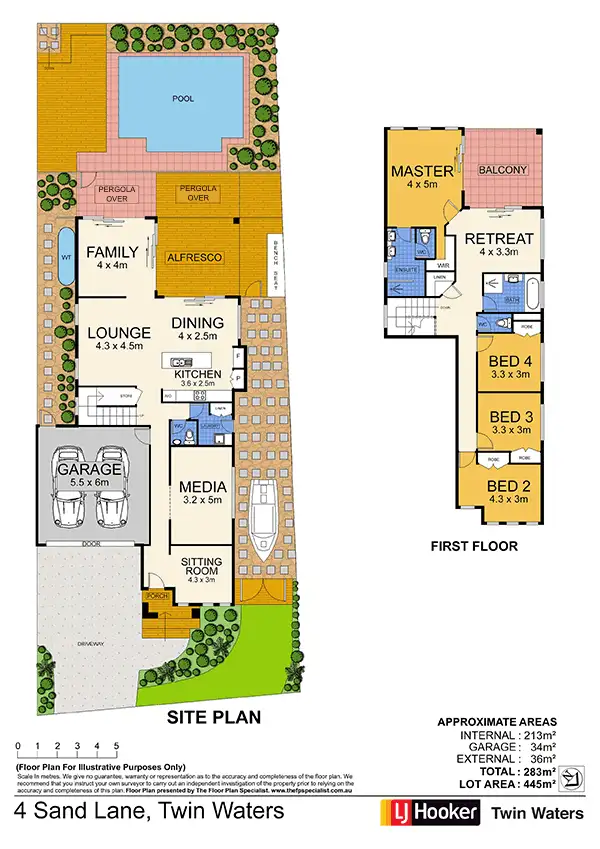 Floorplan of Homely house listing, 4 Sand Lane, Twin Waters QLD 4564