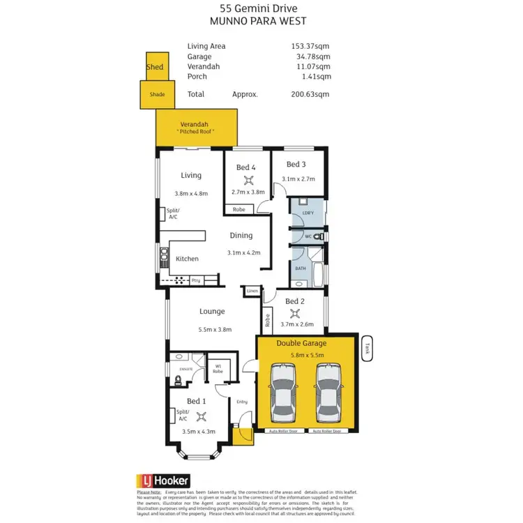 Floorplan of Homely house listing, 55 Gemini Drive, Munno Para West SA 5115