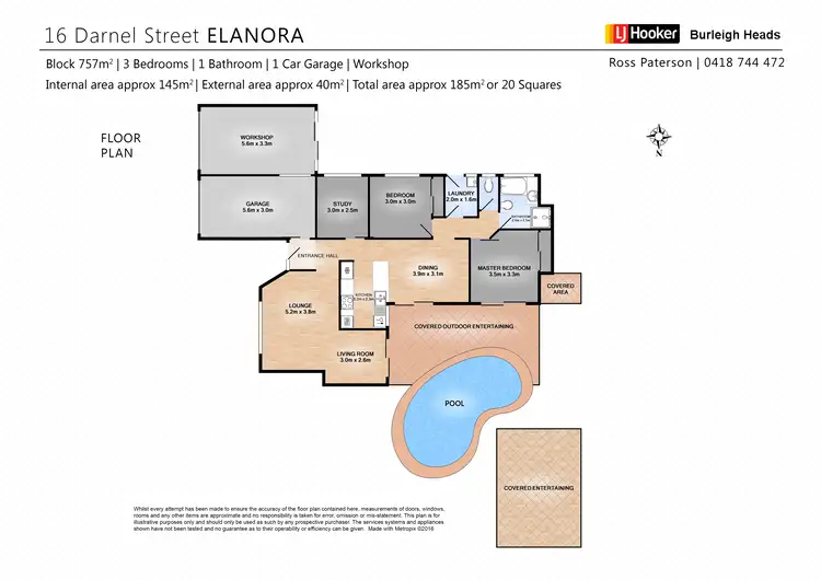 Floorplan of Homely house listing, 16 Darnel Street, Elanora QLD 4221