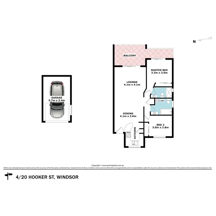 Floorplan of Homely unit listing, 4/20 Hooker Street, Windsor QLD 4030