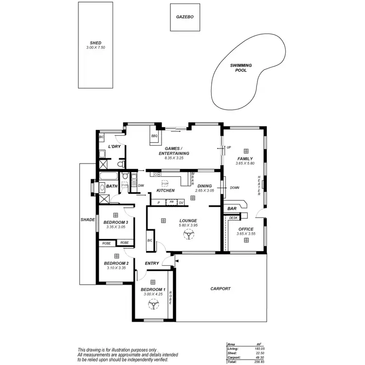 Floorplan of Homely house listing, 7 Leane Avenue, Ridgehaven SA 5097