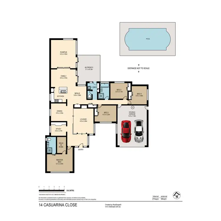 Floorplan of Homely house listing, 14 Casuarina Close, Bellbowrie QLD 4070