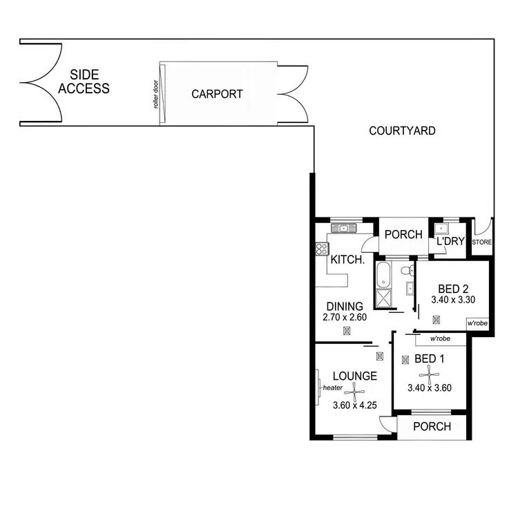 Floorplan of Homely unit listing, 2/507B Anzac Highway, Glenelg North SA 5045
