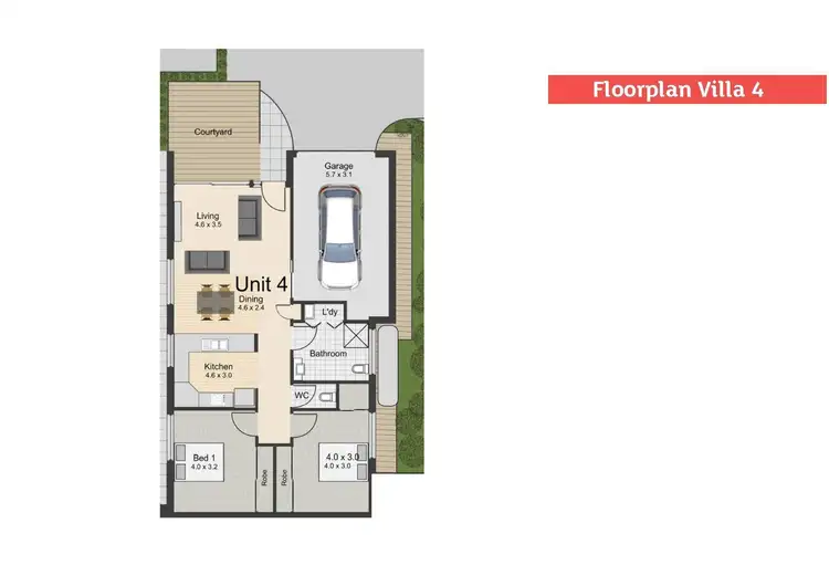 Floorplan of Homely villa listing, 5/25-27 Lurnea Crescent, Valentine NSW 2280
