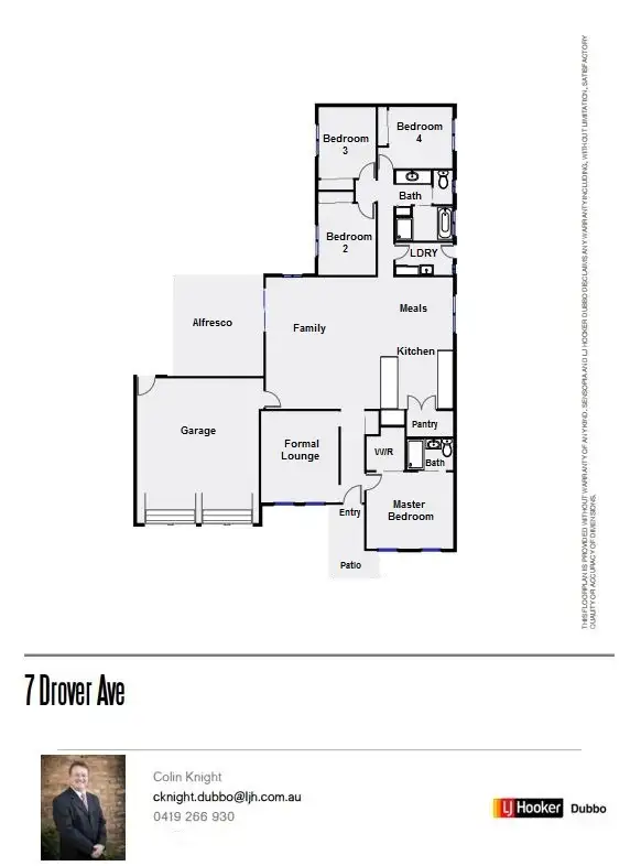 Floorplan of Homely house listing, 7 Drover Avenue, Dubbo NSW 2830