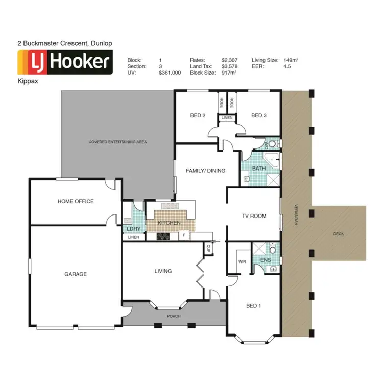 Floorplan of Homely house listing, 2 Buckmaster Crescent, Dunlop ACT 2615