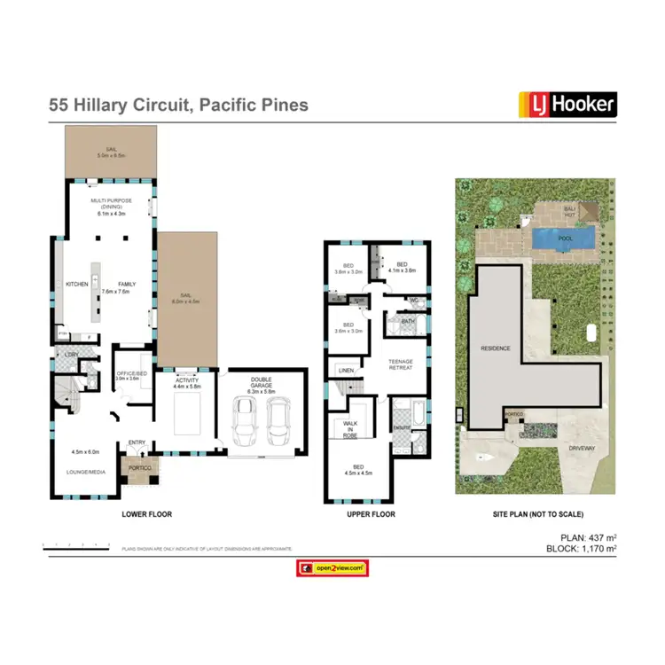 Floorplan of Homely house listing, 55 Hillary Circuit, Pacific Pines QLD 4211