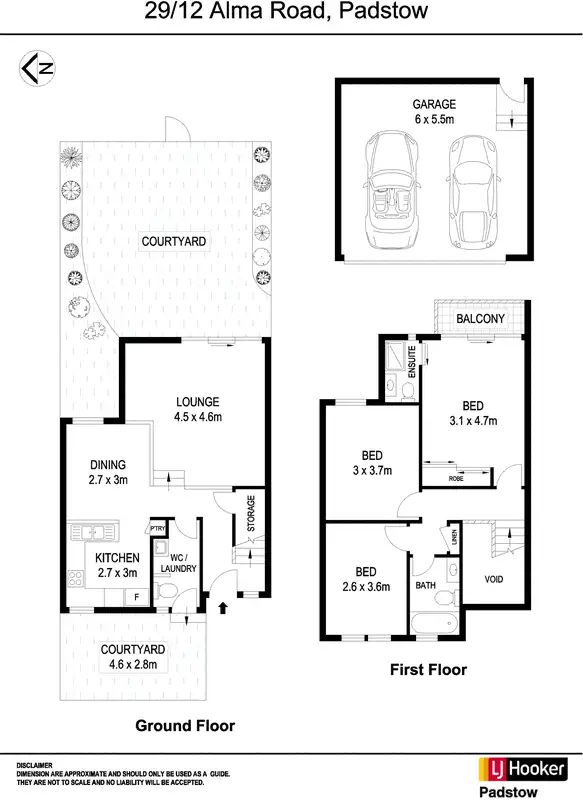 Floorplan of Homely townhouse listing, 29/12 Alma Road, Padstow NSW 2211