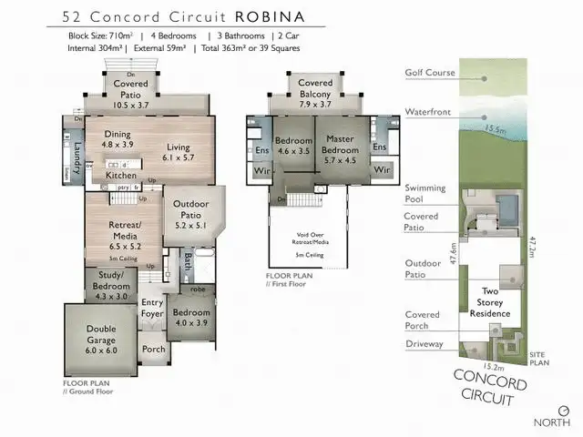 Floorplan of Homely house listing, 52 Concord Circuit, Robina QLD 4226