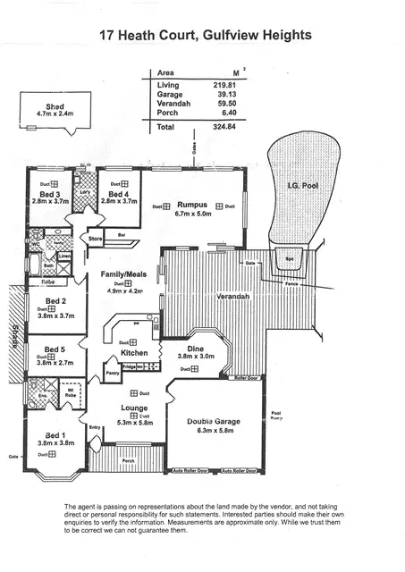 Floorplan of Homely house listing, 17 Heath Court, Gulfview Heights SA 5096