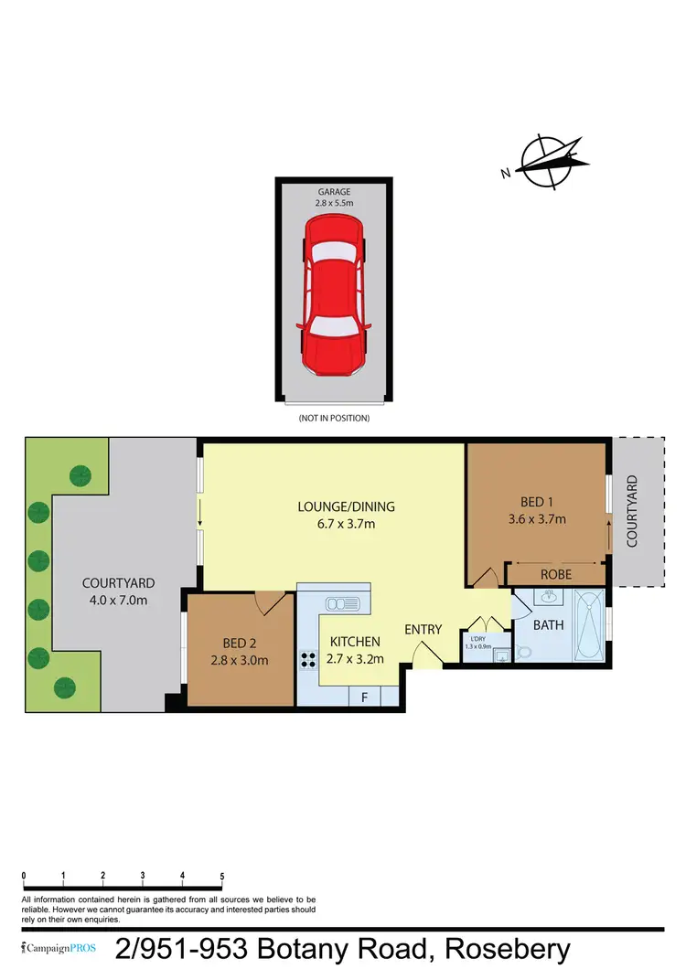Floorplan of Homely apartment listing, 2/951-953 Botany Road, Rosebery NSW 2018