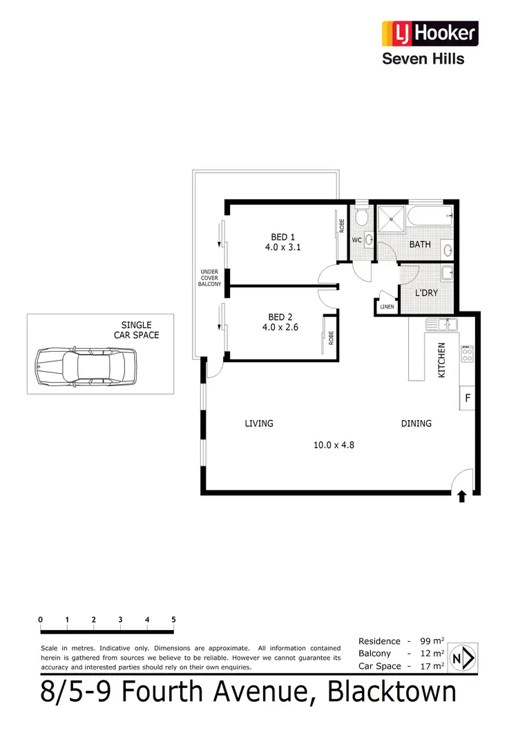 Floorplan of Homely unit listing, 8/5-9 Fourth Avenue, Blacktown NSW 2148