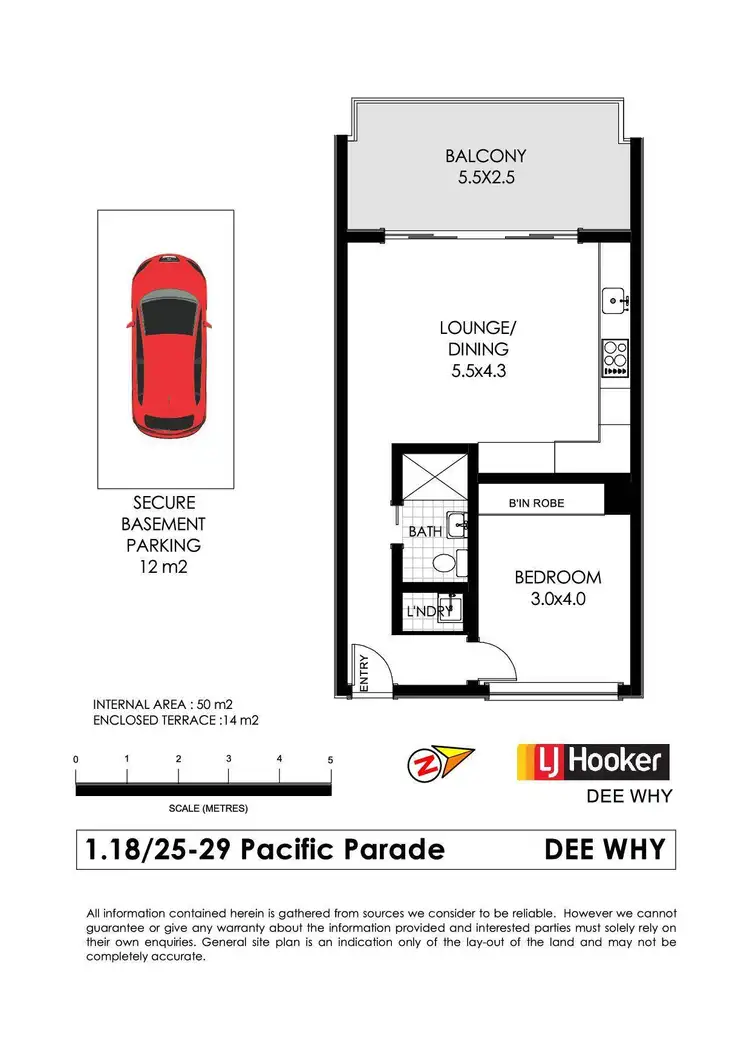 Floorplan of Homely apartment listing, 1.18/25-29 Pacific Parade, Dee Why NSW 2099
