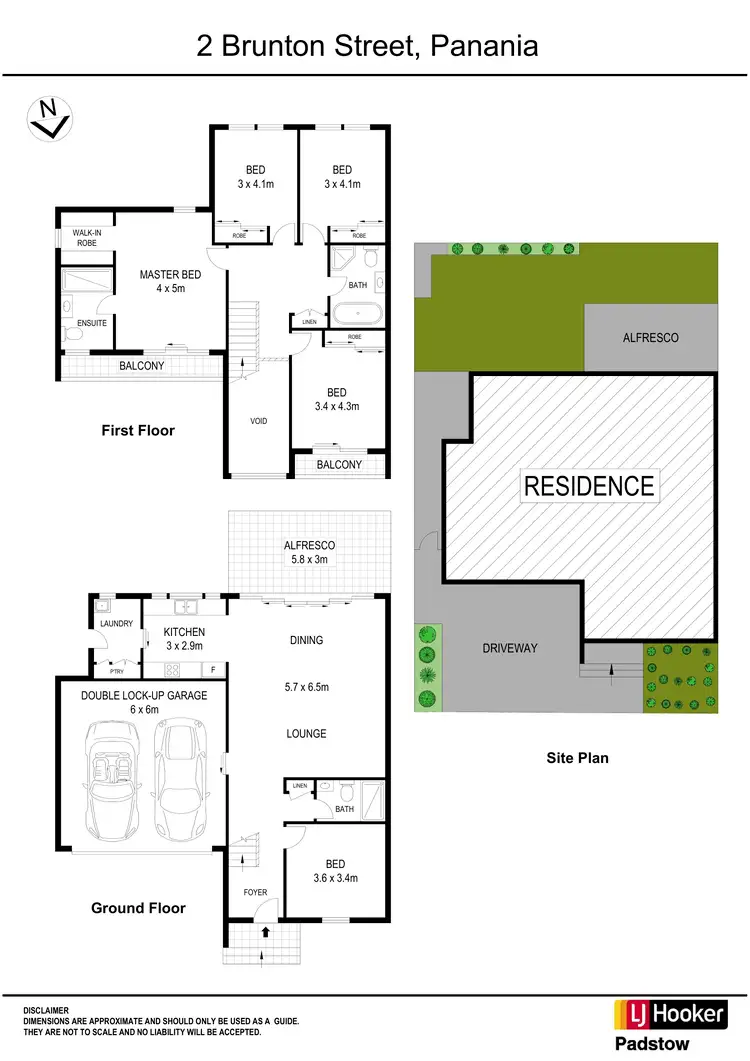 Floorplan of Homely semi-detached listing, 2 Brunton Street, Panania NSW 2213