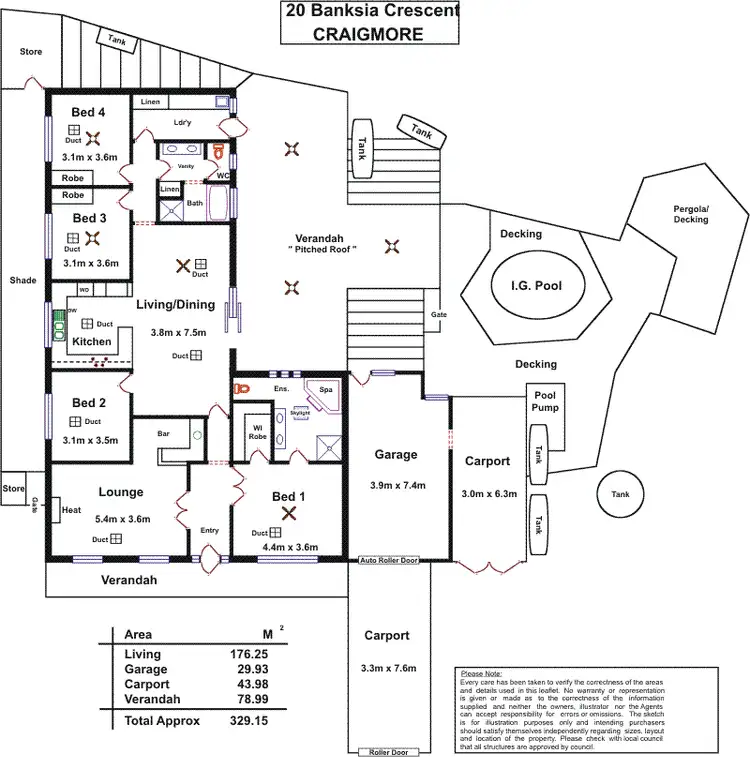 Floorplan of Homely house listing, 20 Banksia Crescent, Craigmore SA 5114