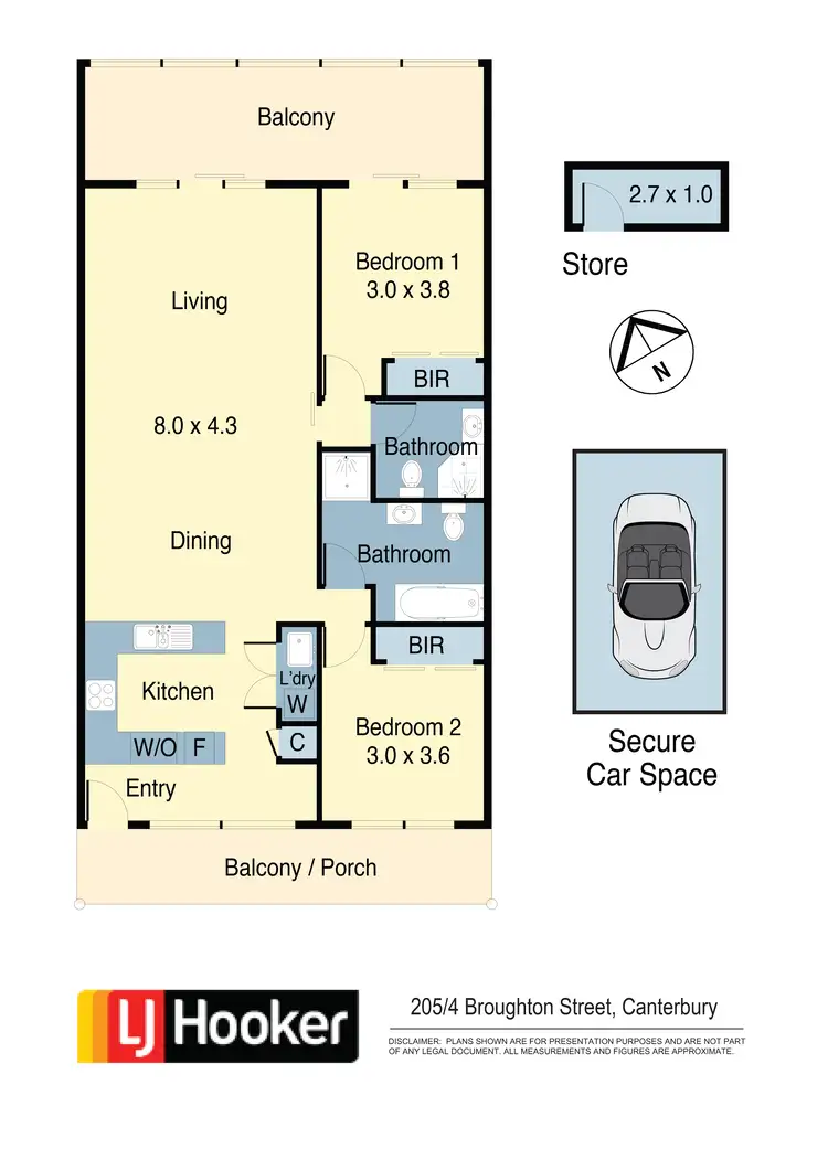 Floorplan of Homely apartment listing, 205/4 Broughton Street, Canterbury NSW 2193