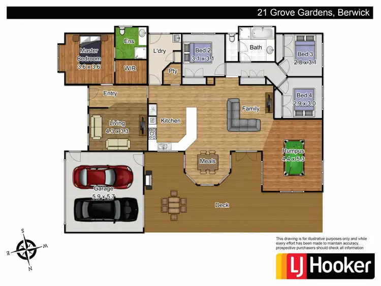 Floorplan of Homely house listing, 21 Grove Gardens, Berwick VIC 3806