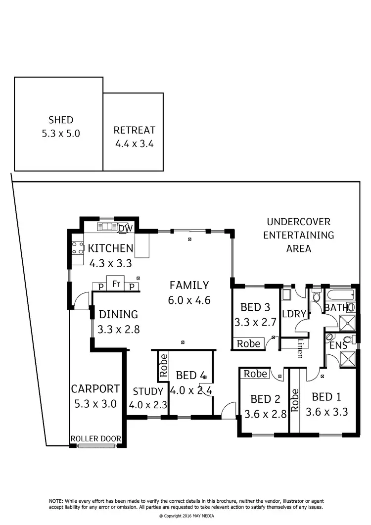 Floorplan of Homely house listing, 4 Camelia Drive, Parafield Gardens SA 5107