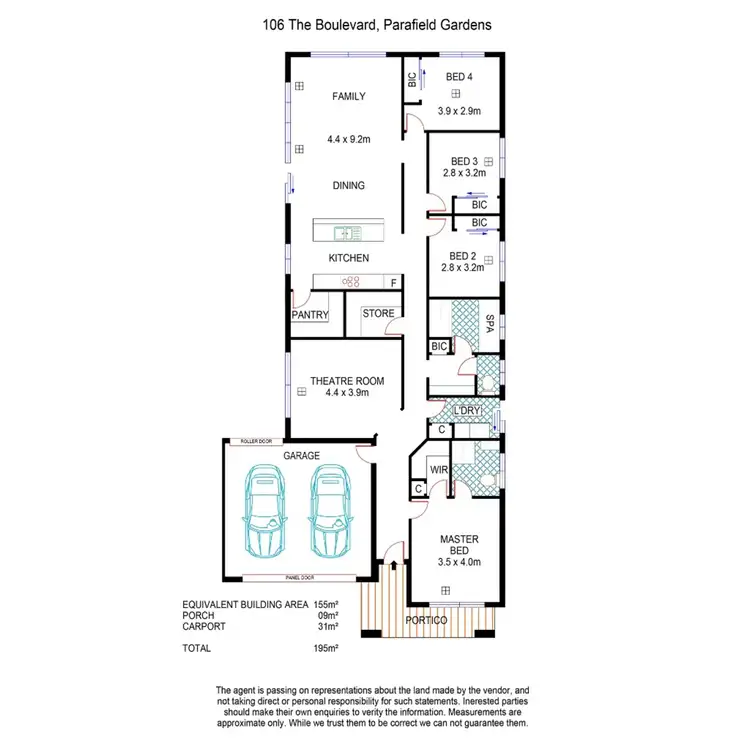 Floorplan of Homely house listing, 106 The Boulevard, Parafield Gardens SA 5107