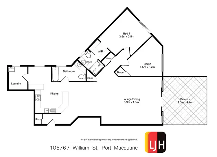 Floorplan of Homely unit listing, 5/67 William Street, Port Macquarie NSW 2444