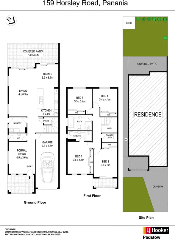 Floorplan of Homely semi-detached listing, 159 Horlsey Road, Panania NSW 2213