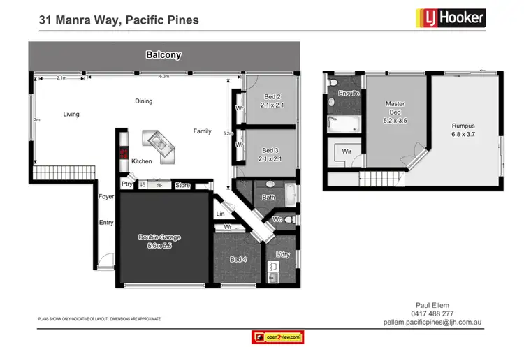 Floorplan of Homely house listing, 31 Manra Way, Pacific Pines QLD 4211