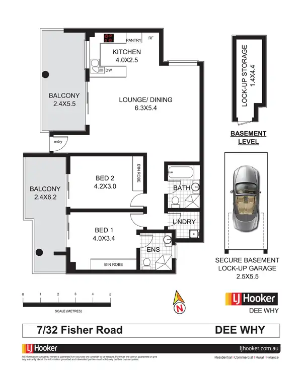Floorplan of Homely unit listing, 7/32 Fisher Road, Dee Why NSW 2099