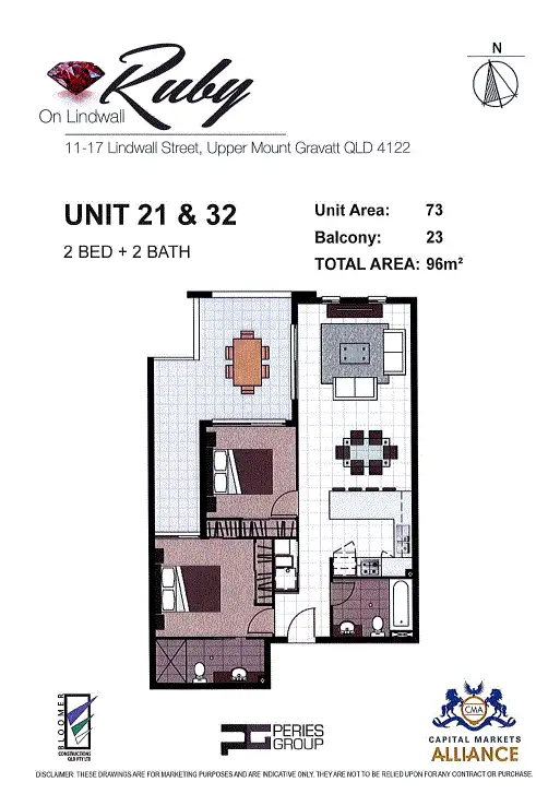 Floorplan of Homely unit listing, 21/11-17 Lindwall St, Upper Mount Gravatt QLD 4122
