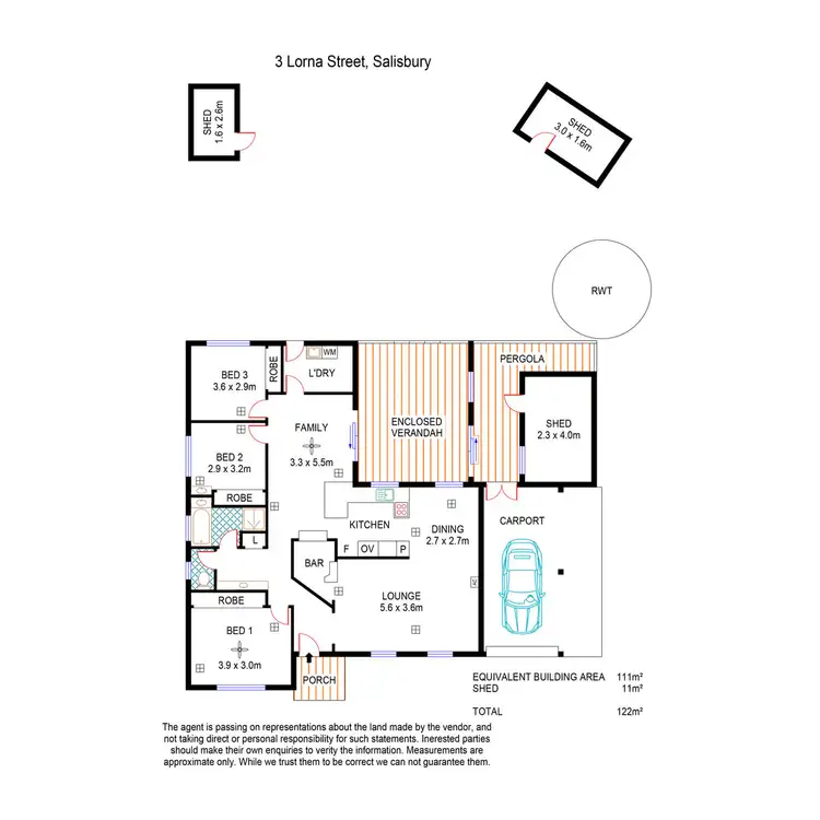 Floorplan of Homely house listing, 3 Lorna Street, Salisbury SA 5108