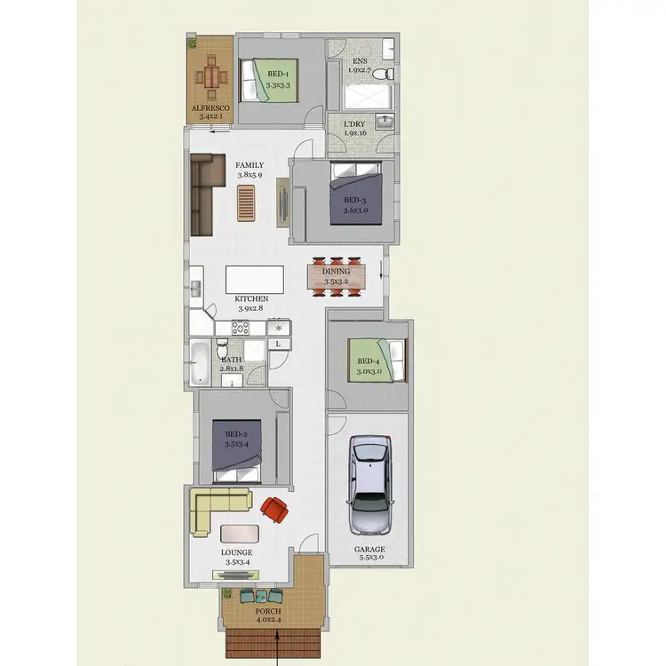 Floorplan of Homely house listing, 13 Leafy Parade, Jordan Springs NSW 2747