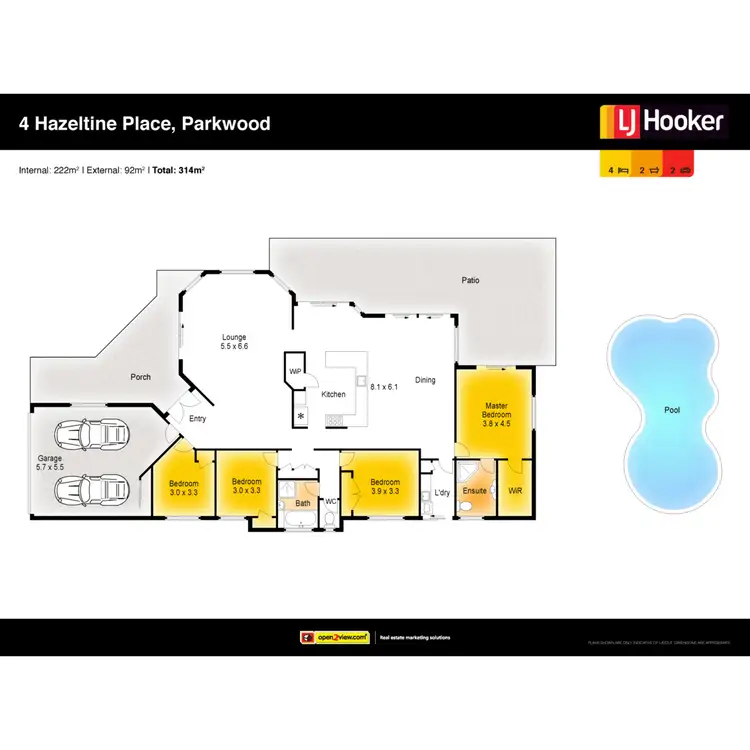 Floorplan of Homely house listing, 4 Hazeltine Place, Parkwood QLD 4214