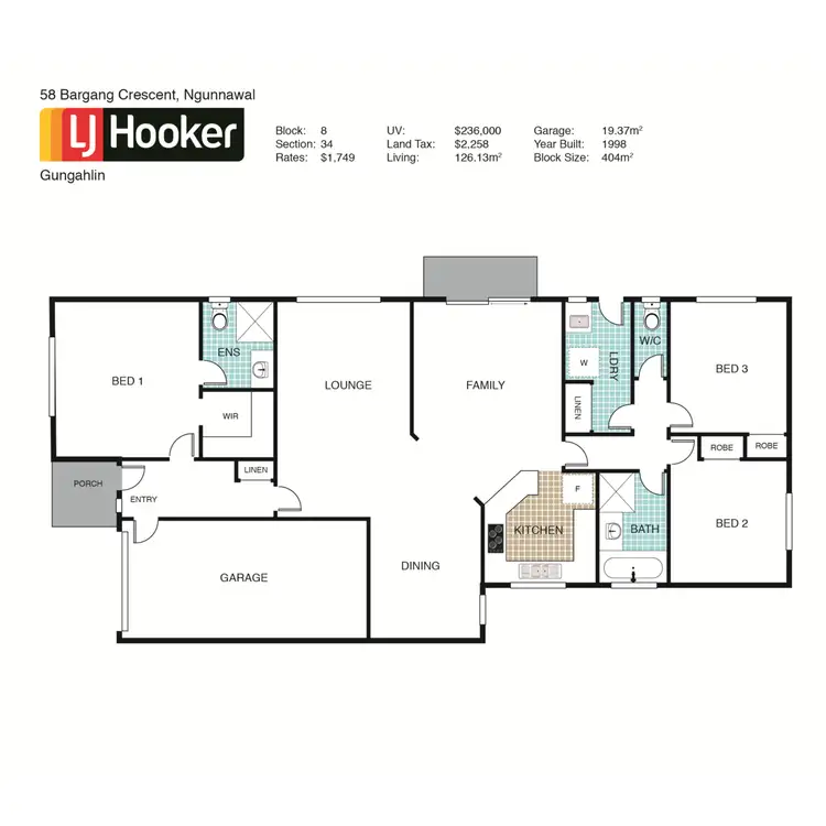 Floorplan of Homely house listing, 58 Bargang Crescent, Ngunnawal ACT 2913