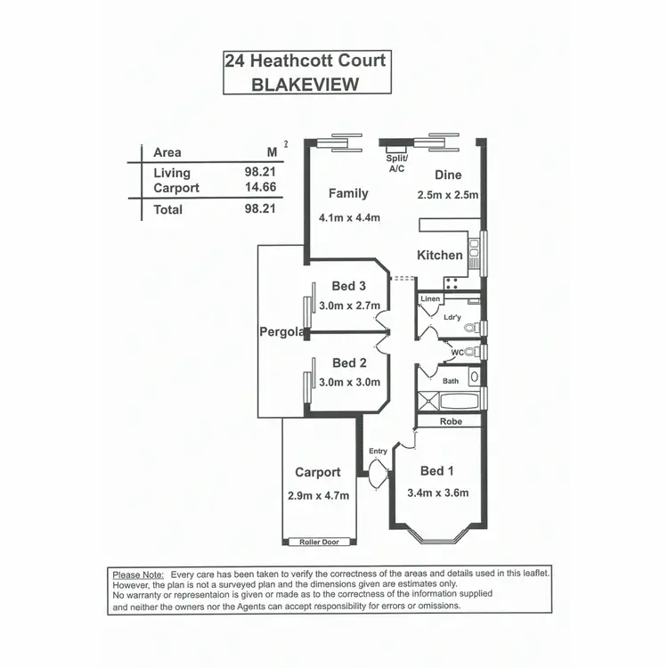Floorplan of Homely house listing, 24 Heathcott Court, Blakeview SA 5114