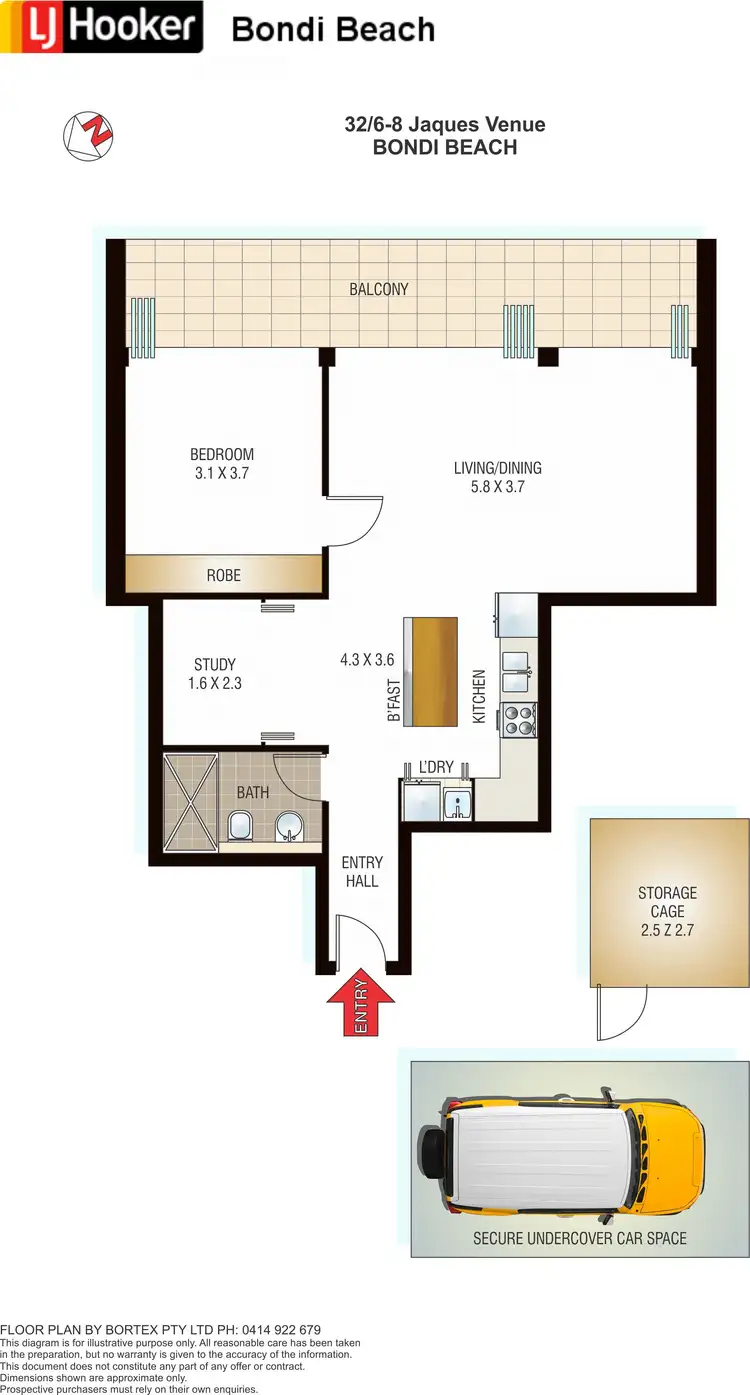 Floorplan of Homely apartment listing, 32/6-8 Jaques Avenue, Bondi NSW 2026