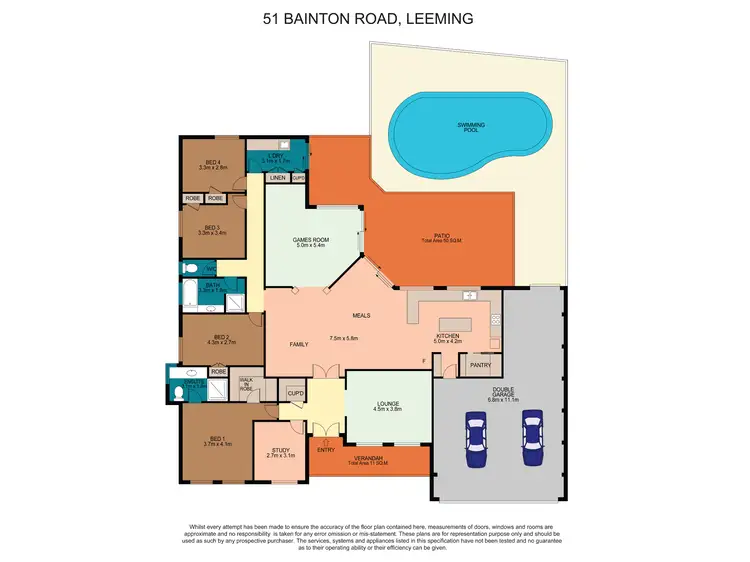 Floorplan of Homely house listing, 51 Bainton Rd, Leeming WA 6149