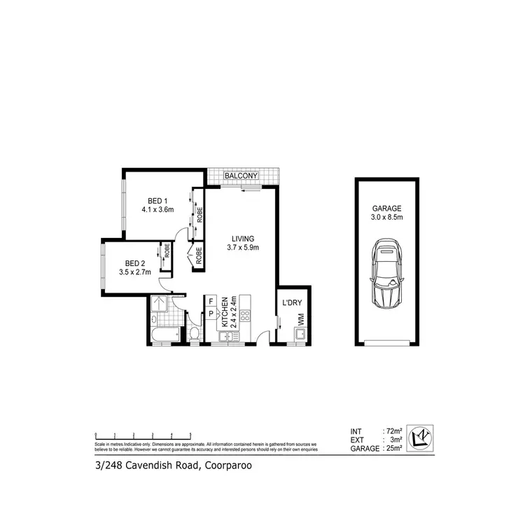 Floorplan of Homely unit listing, 3/248 Cavendish Road, Coorparoo QLD 4151