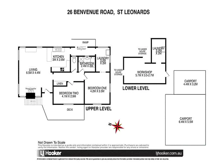 Floorplan of Homely unit listing, 26 Benvenue Road, St Leonards TAS 7250