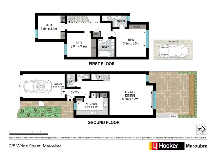 Floorplan of Homely townhouse listing, 2/5 Wride Street, Maroubra NSW 2035